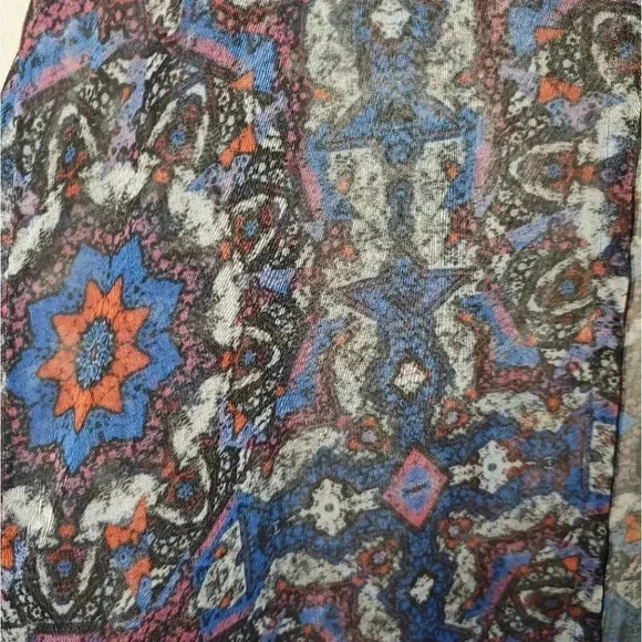 TOPSHOP Red & Blue Print Kimono Swim Beach Dress Tank Cover-up Top 8 or M L - Picture 7 of 7